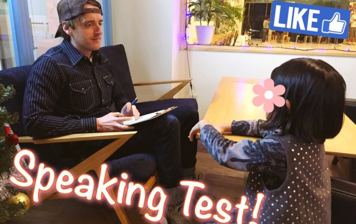 ちょっぴり緊張？マンツーマンで、スピーキングテスト！
