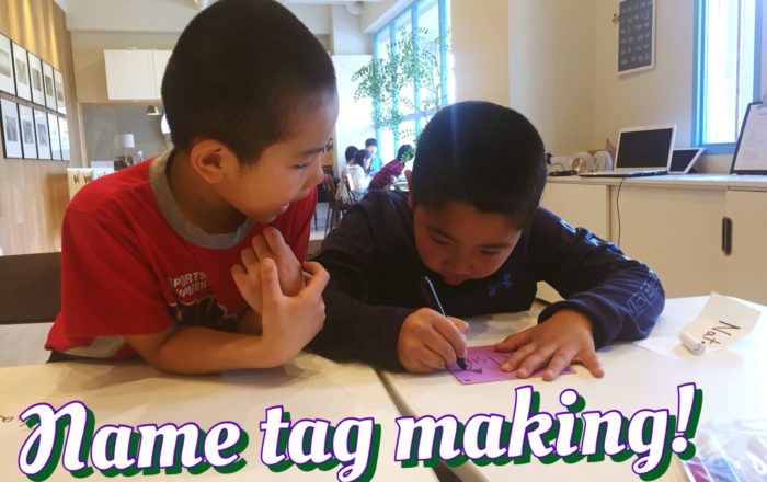 今日は工作で名札づくりをしました。