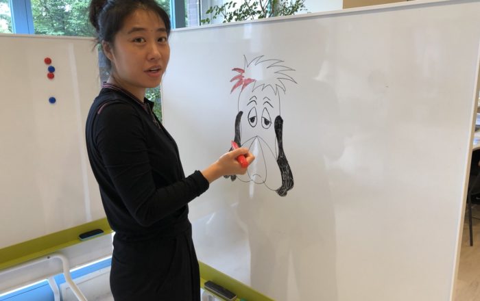 生徒さん達が来校する前の光景