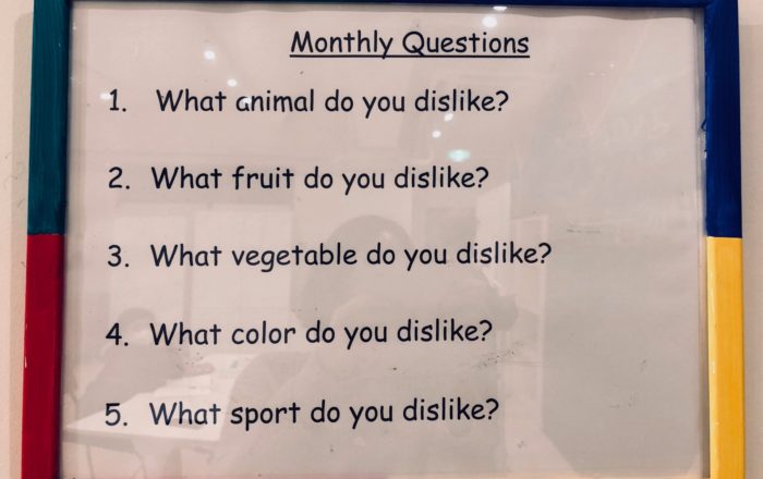 今月はこんな質問の受け答えを覚えよう！