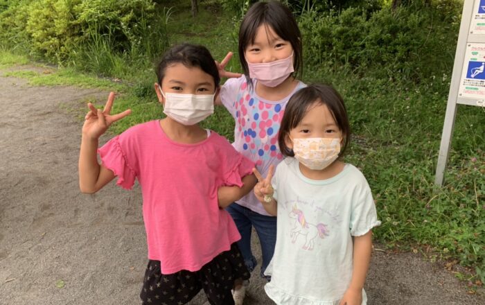 公園で遊びました