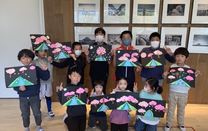 【青葉校】さくらのアートワークを作りました！