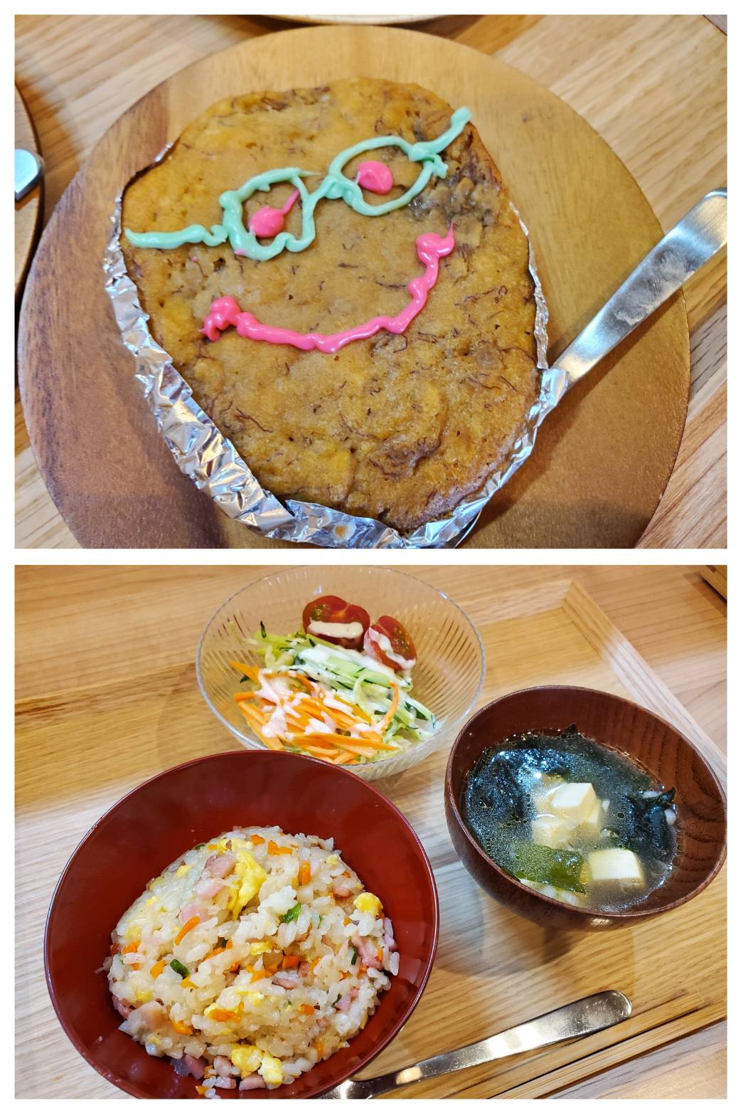 【都筑校】カラメルバナナケーキとチャーハン！