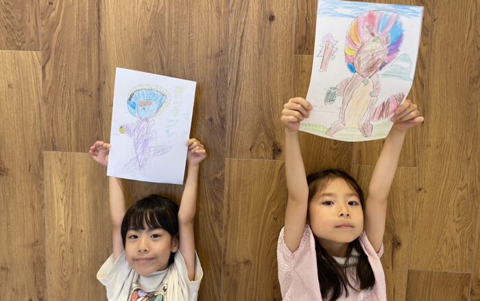 【都筑校】かわいいタヌキの絵を描こう！