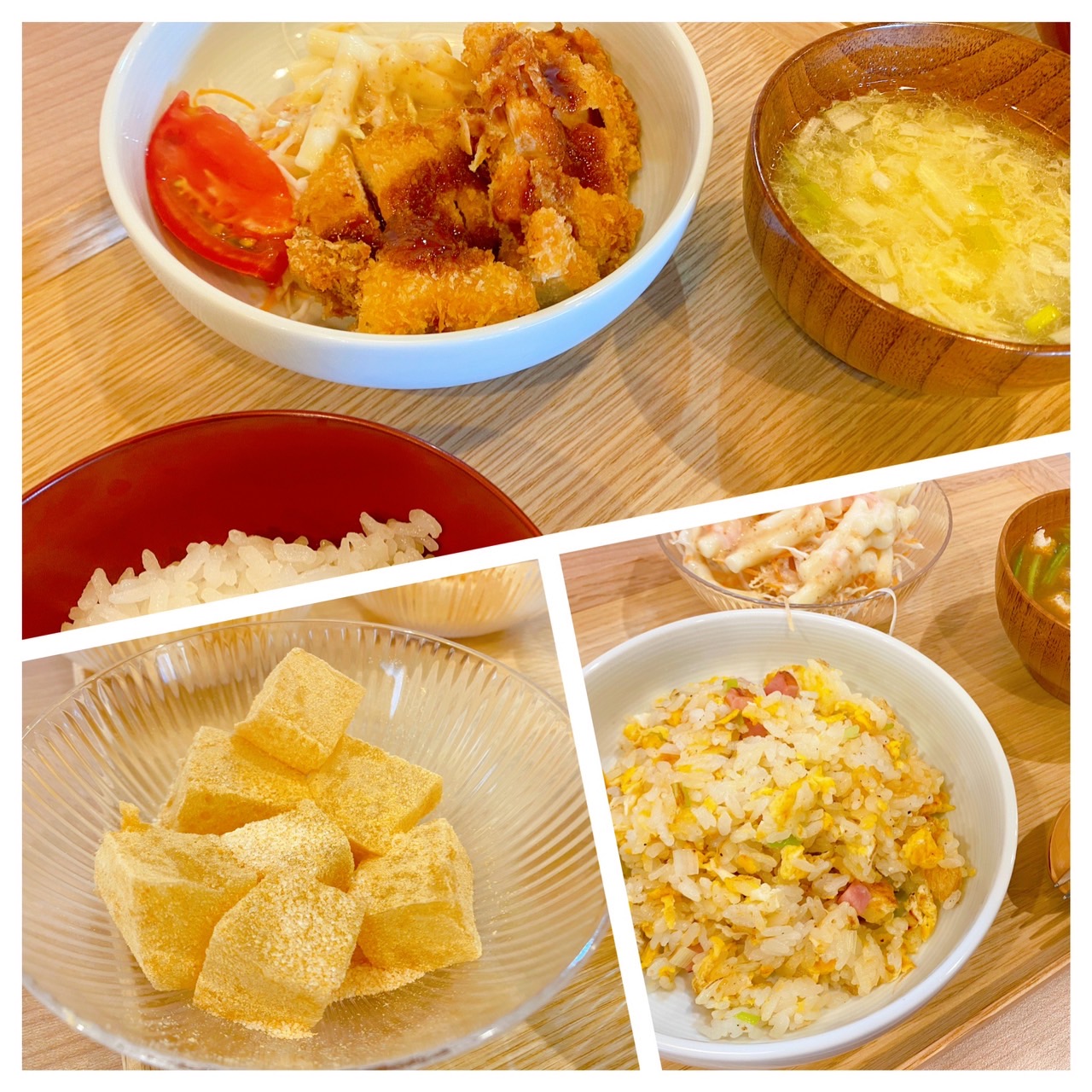 【都筑校】チキンカツ、わらび餅、玉子チャーハン♪