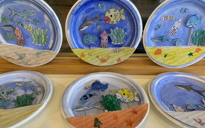 【青葉校】夏らしい海のジオラマを作りました