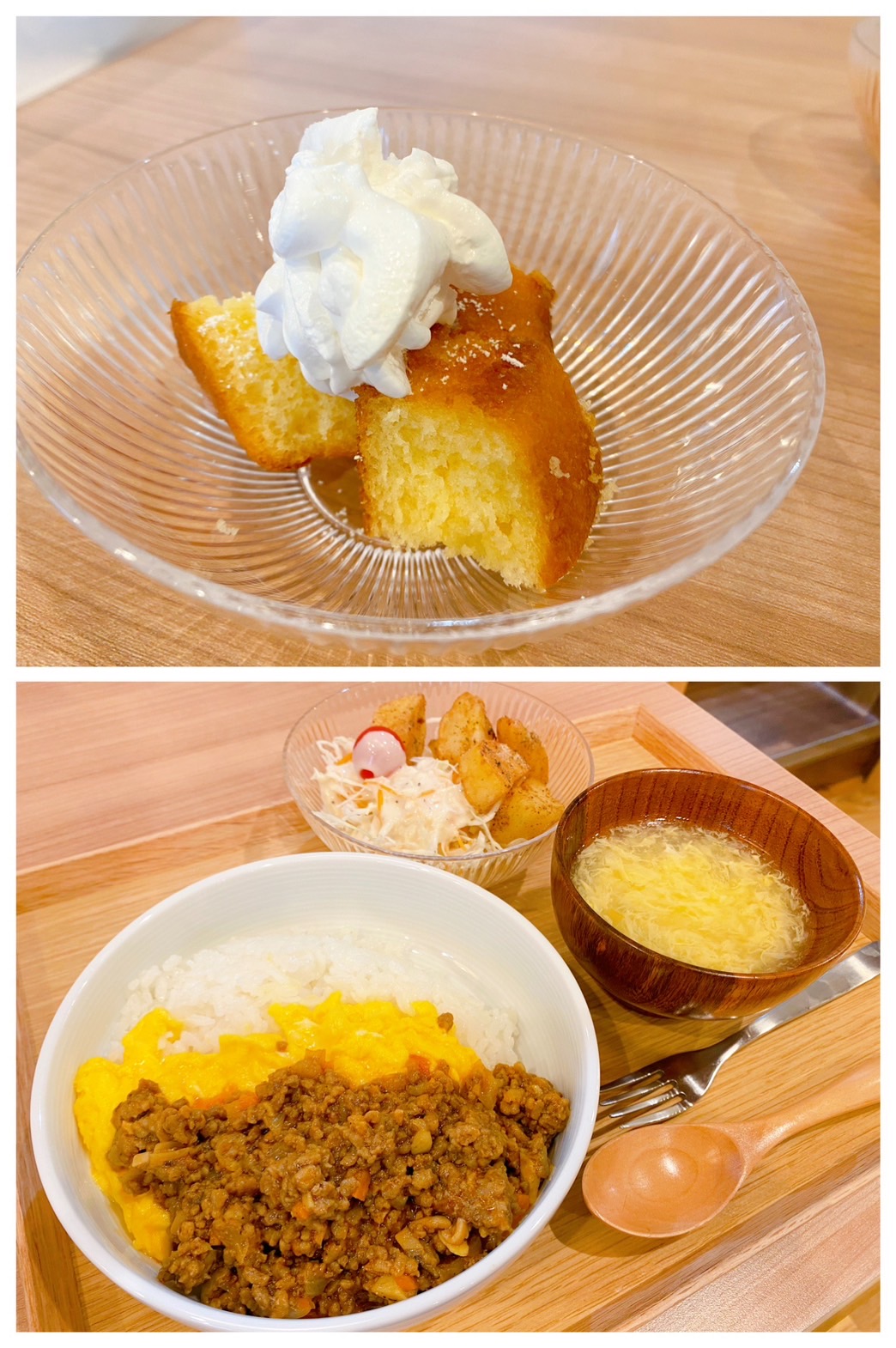 【都筑校】パウンドケーキとスクランブルエッグドライカレー