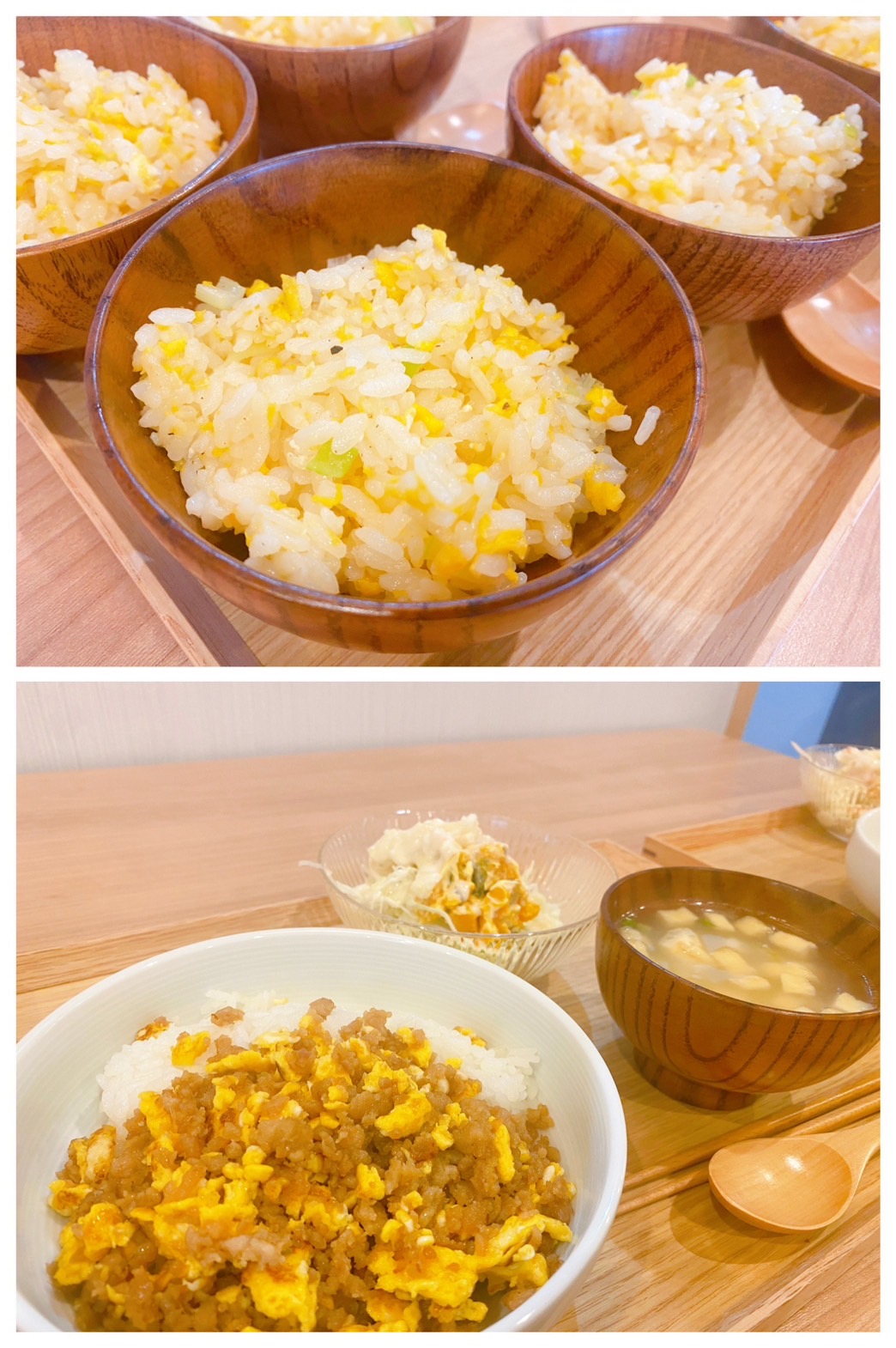 【都筑校】おやつにチャーハン